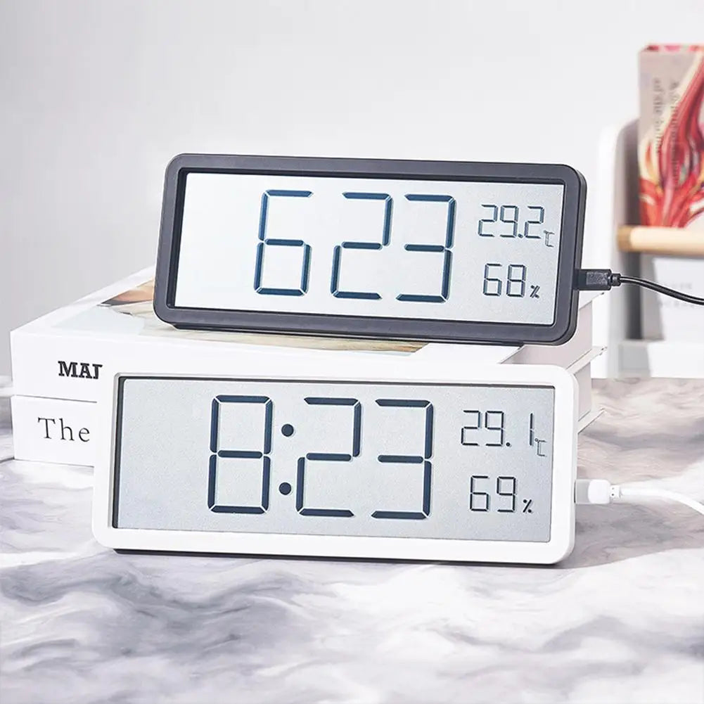 Digital Wall Clock - Time, Temperature & Humidity