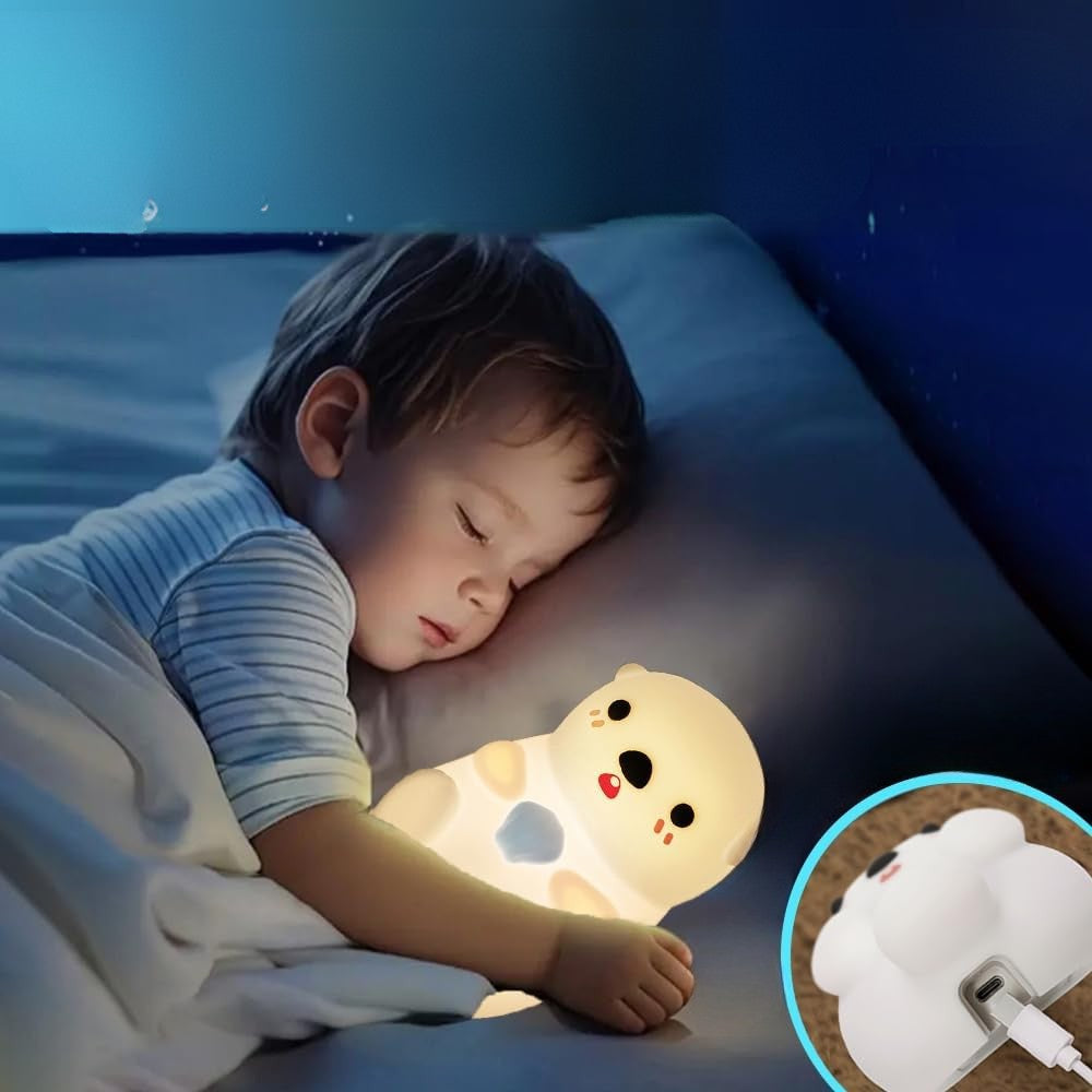Lumină de veghe LED – Foca drăguță din silicon moale 