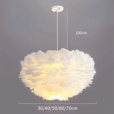 Lampe Suspendue Plumes — Éclairage Doux & Style Raffiné