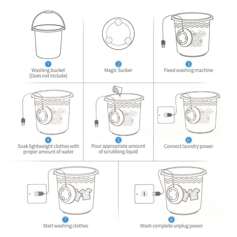 Portable Ultrasonic Washing Machine for Efficient Cleaning
