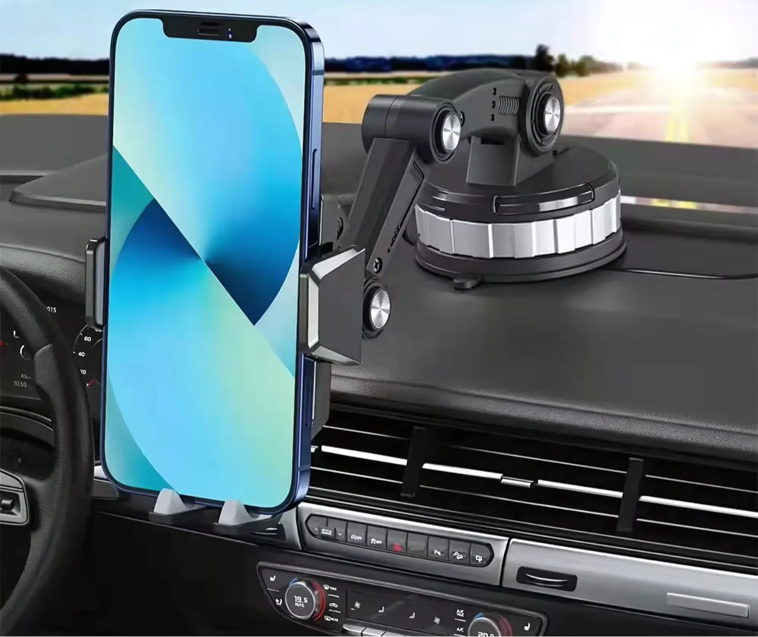 Soporte para Smartphone de Coche Rotativo 360° — Rotación Completa y Estabilidad Máxima 